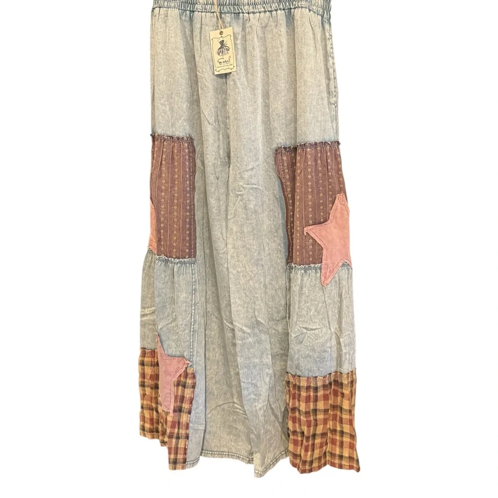 🆕 Easel Wide-Leg Patchwork Pants 👖 - Picture 5 of 9